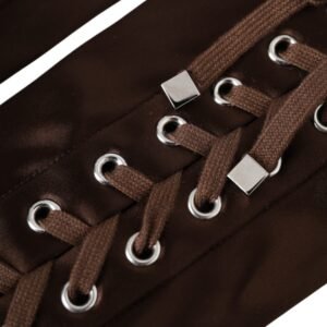 Dolce & Gabbana Brown Acetate Lace Up Fingerless Gloves