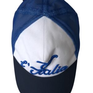 Dolce & Gabbana Blue White Black Italia Mesh Baseball Hat