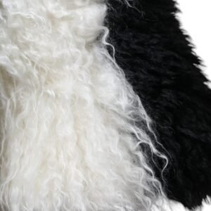 Dolce & Gabbana Black White Stripes Mohair Fur Bucket Hat