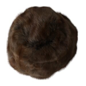 Dolce & Gabbana Brown Weasel Fur Womens Cashmere Hat Beanie