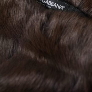 Dolce & Gabbana Brown Weasel Fur Womens Cashmere Hat Beanie