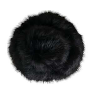 Dolce & Gabbana Black Faux Fur Womens Bucket Hat