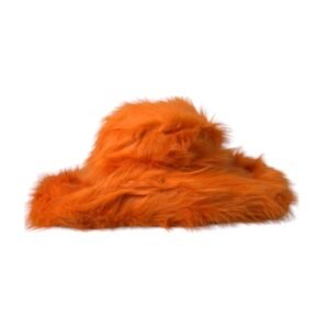 Dolce & Gabbana Orange Faux Fur Polyester Fedora Hat