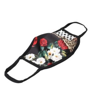 Dolce & Gabbana Multicolor Leopard Floral Elastic Ear Strap Face Mask