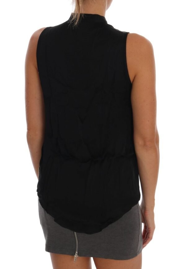 Versace Jeans Chic Sleeveless Black Shirt Blouse - Image 3