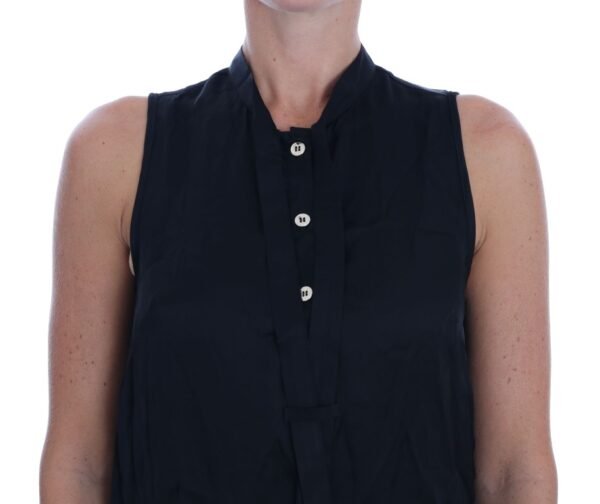 Versace Jeans Chic Sleeveless Black Shirt Blouse - Image 4