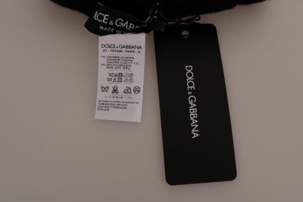 Dolce & Gabbana Elegant Black Cashmere Silk Stretch Pants - Image 4