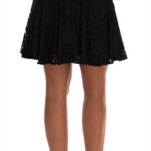 Dolce & Gabbana Elegant Floral Lace A-Line Mini Skirt