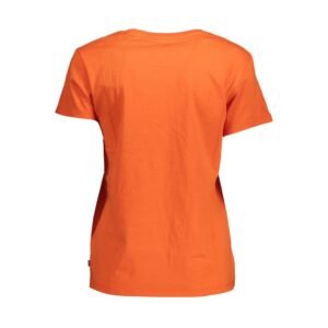 Levi’s Orange Cotton Women T-Shirt