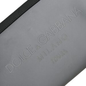 Dolce & Gabbana Gray Neoprene Logo Zip Waist Fanny Pack Belt Pouch Bag