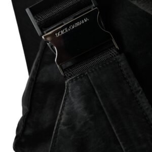 Dolce & Gabbana Black Nylon Logo Plaque Belt Waist Fanny Pack Bag