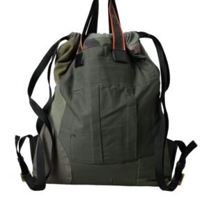 Dolce & Gabbana Military Green Patchwork Rucksack Backpack Bag