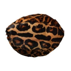 Dolce & Gabbana Brown Leopard Fur Women Bucket Hat