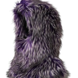 Dolce & Gabbana Purple Faux Fur Whole Head Wrap Hat