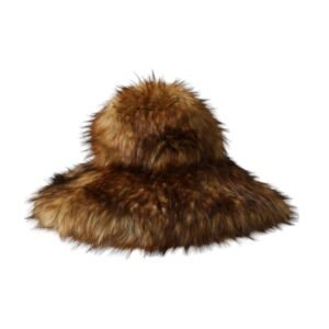 Dolce & Gabbana Brown Modacrylic Faux Fur Bucket Hat