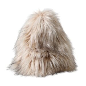 Dolce & Gabbana Beige Acrylic Fur Women Bucket Hat