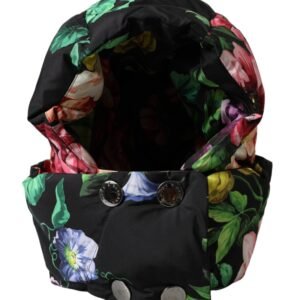 Dolce & Gabbana Black Floral Print Whole Head Wrap Hat