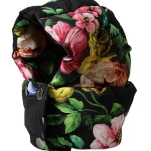 Dolce & Gabbana Black Floral Print Whole Head Wrap Hat