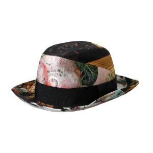 Dolce & Gabbana Multicolor Patchwork Women Fedora Wide Brim Hat