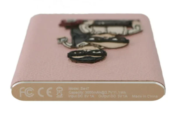 Dolce & Gabbana Chic Pink Leather Power Bank - Image 2