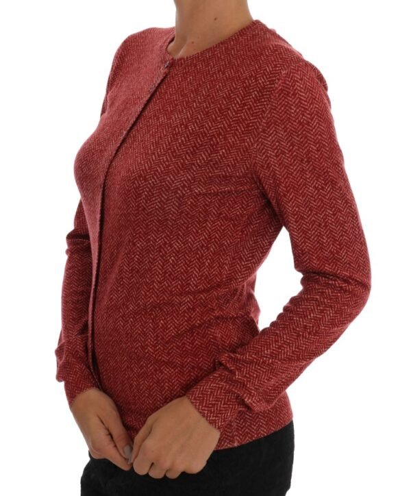 Dolce & Gabbana Red Wool Cardigan Sweater - Image 2