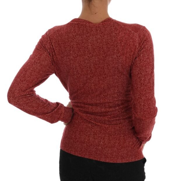 Dolce & Gabbana Red Wool Cardigan Sweater - Image 3