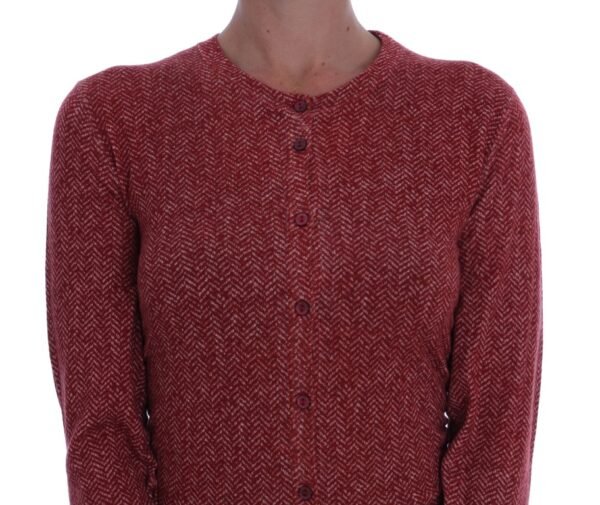 Dolce & Gabbana Red Wool Cardigan Sweater - Image 4