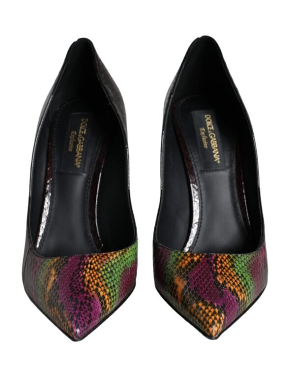 Dolce & Gabbana Multicolor Exotic Leather Heels Pumps Shoes - Image 2