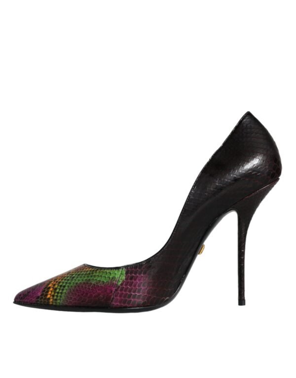 Dolce & Gabbana Multicolor Exotic Leather Heels Pumps Shoes - Image 7