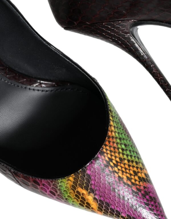 Dolce & Gabbana Multicolor Exotic Leather Heels Pumps Shoes - Image 8