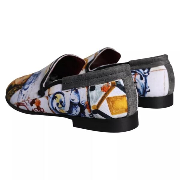 Dolce & Gabbana Multicolor Madonna Majolica Amalfi Men Loafers Shoes - Image 4