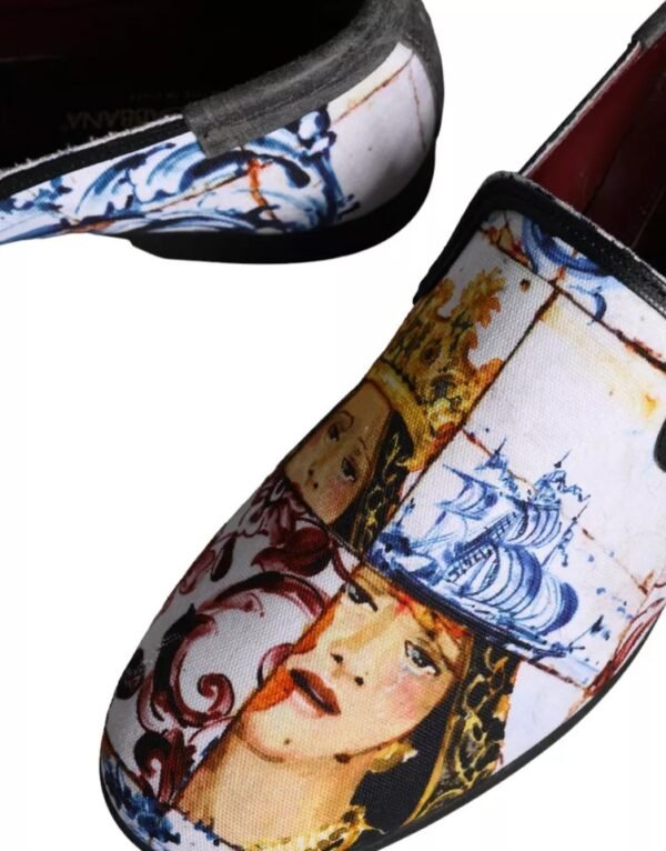 Dolce & Gabbana Multicolor Madonna Majolica Amalfi Men Loafers Shoes - Image 6