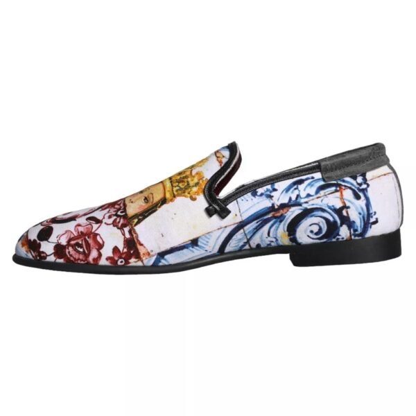 Dolce & Gabbana Multicolor Madonna Majolica Amalfi Men Loafers Shoes - Image 7