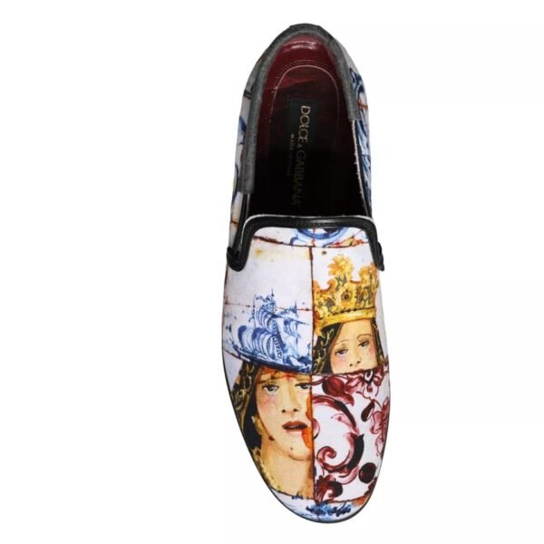 Dolce & Gabbana Multicolor Madonna Majolica Amalfi Men Loafers Shoes - Image 8