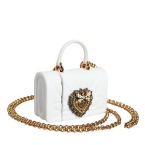 Dolce & Gabbana White Silicone Devotion Heart Cover Hand Bag Airpod Case