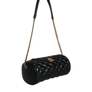 Versace Black Mini Quilted Lambskin Leather Crossbody Sling Bag