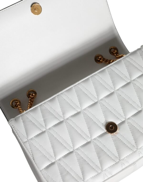 Versace White Mini Nappa Leather Crossbody Shoulder Bag - Image 5