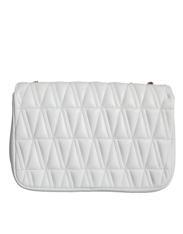 Versace White Mini Nappa Leather Crossbody Shoulder Bag - Image 8