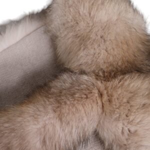 Dolce & Gabbana Brown Frost Fox Fur Neck Warmer Winter Scarf