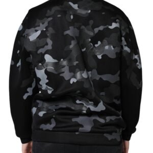 Dolce & Gabbana Black Camouflage Round Neck Sweatshirt Sweater