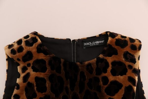 Dolce & Gabbana Sleeveless Leopard Mini Sheath Dress - Image 7