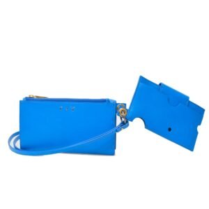 Off-White Blue Leather Shoulder Bag