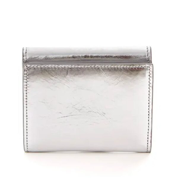 Off-White Silver Leather Women Wallet - Image 3