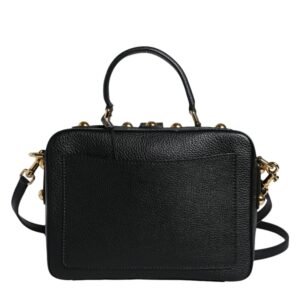 Dolce & Gabbana Black Calfskin Leather Welcome Handbag Bag