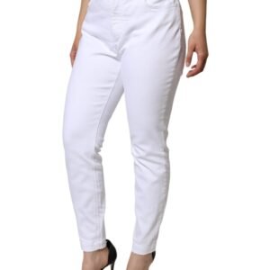 Dolce & Gabbana White Cotton Stretch AUDREY Skinny Jeans