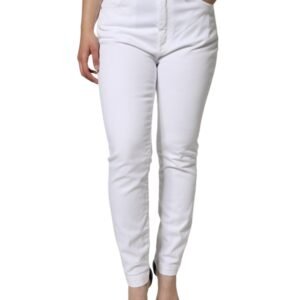 Dolce & Gabbana White Cotton Stretch AUDREY Skinny Jeans