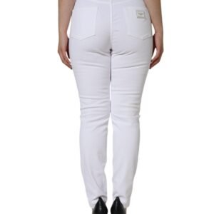 Dolce & Gabbana White Cotton Stretch AUDREY Skinny Jeans