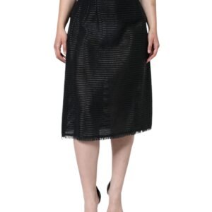 Dolce & Gabbana Black Viscose High Waist Pencil Cut Skirt