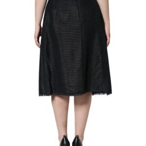 Dolce & Gabbana Black Viscose High Waist Pencil Cut Skirt