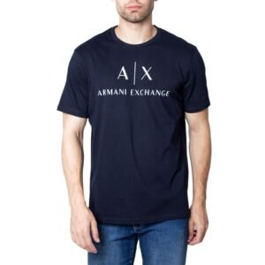 Armani Exchange Blue Cotton T-Shirt